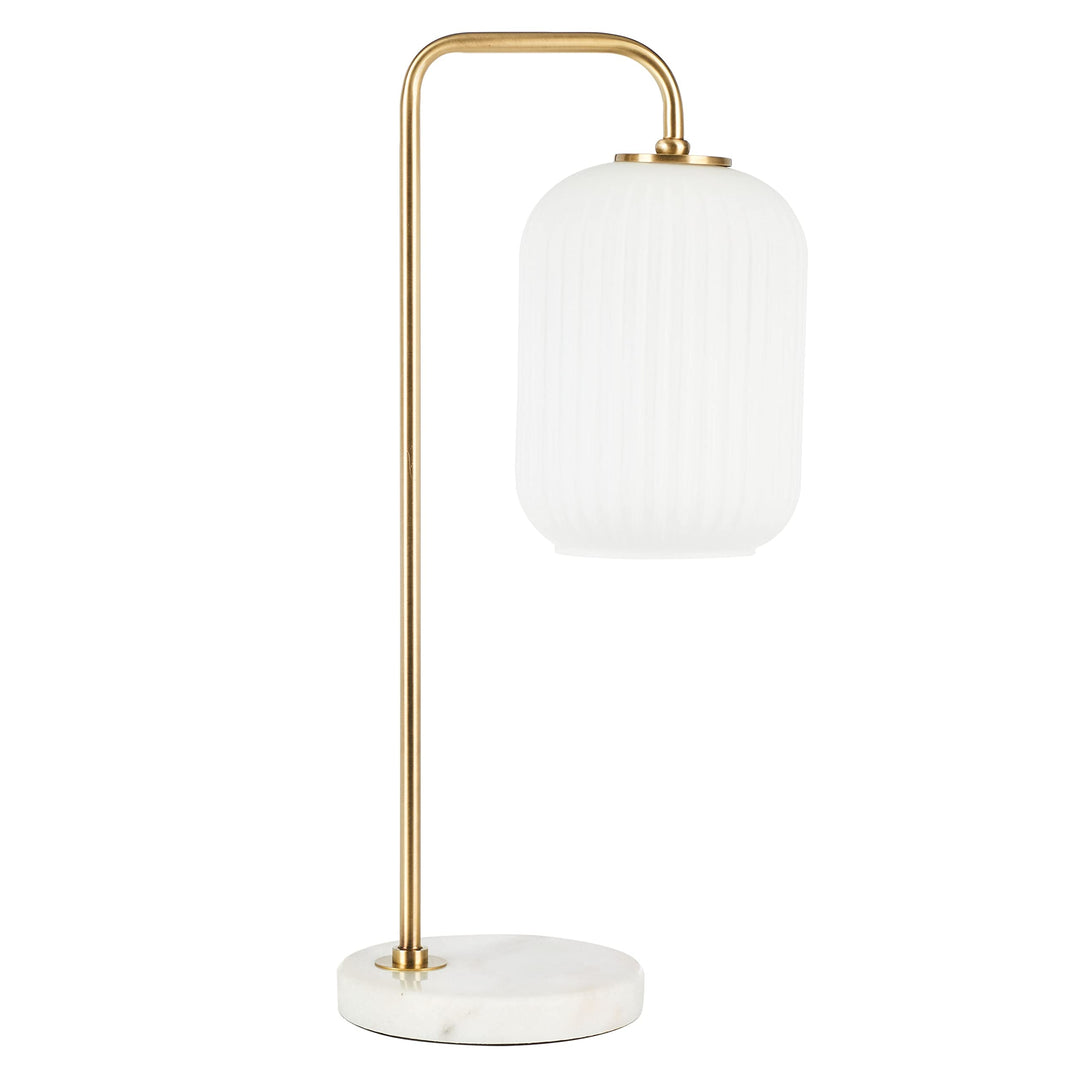 Lighting 20" Table Lamp 11" W X 6" D H Gold White Modern Contemporary Bulbs - Diamond Home USA