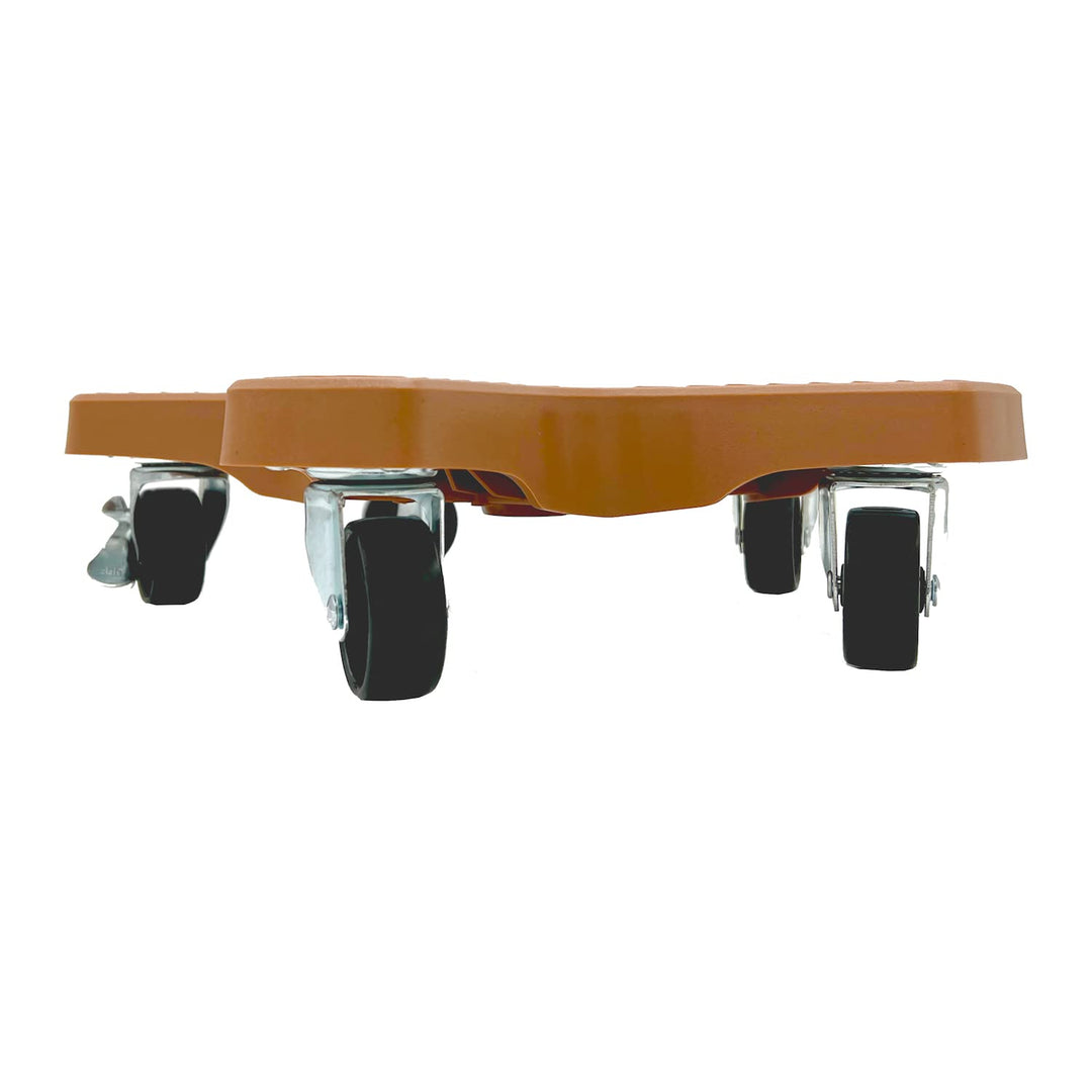 Down Under Plant Caddie 18430 16" Terra Cotta 5-Wheel Single Plant Caddy - Diamond Home USA