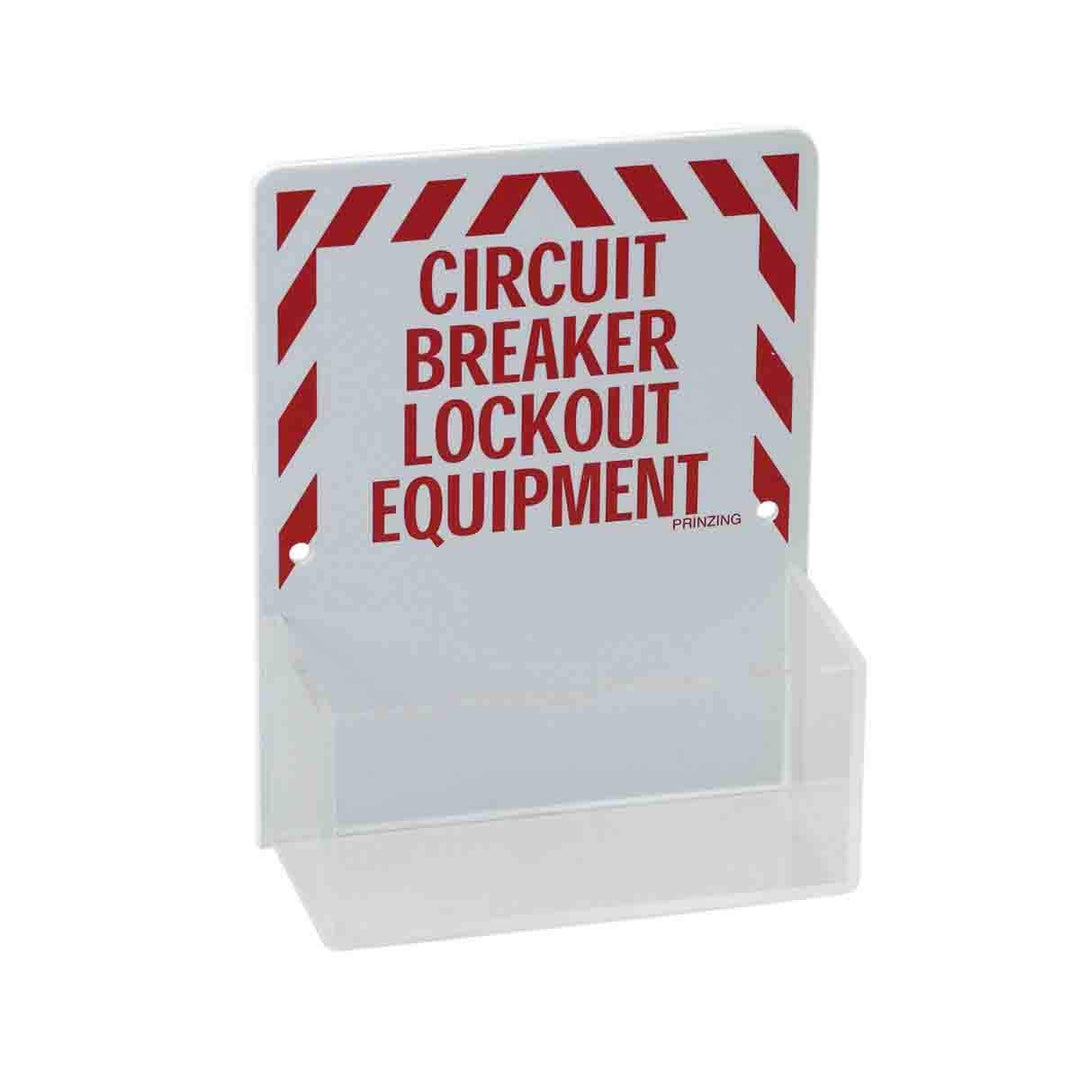 Brady 3070 Circuit Breaker Lockout Equipment Board Unfilled Red/White 8" H x
