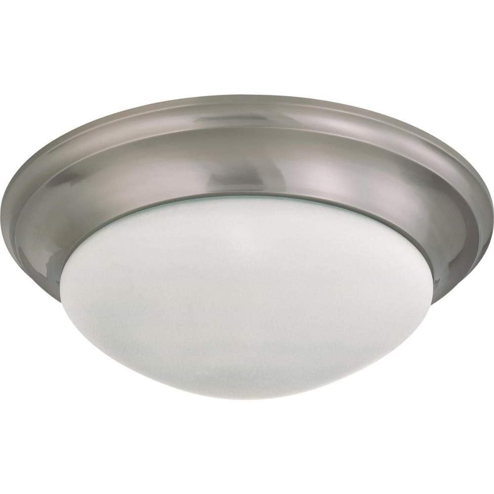 NUVO 60/3273 Three Light Flush Mount Pwt Nckl B/S Slvr