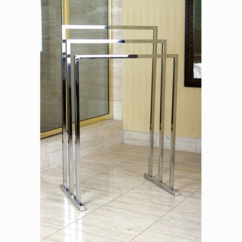 Brass Edenscape Free Standing Towel Rack (Polished Chrome) - Diamond Home USA