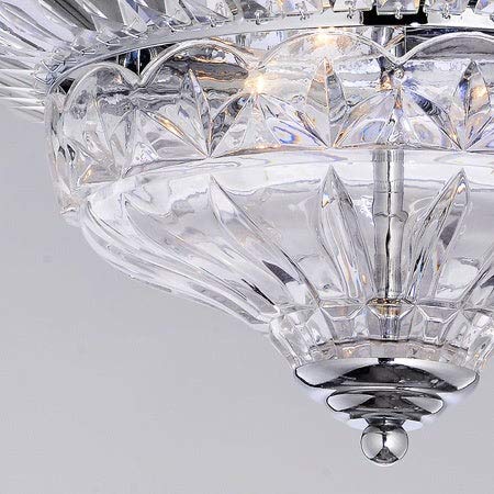 The Lighting Store Graciela 3-Light Chrome/Crystal Flush Mount Chandelier - Diamond Home USA