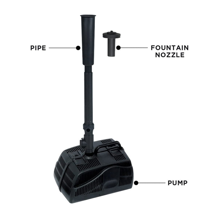 Wicker-look Water Feature Mini Pond and Fountain Grey Modern Contemporary - Diamond Home USA