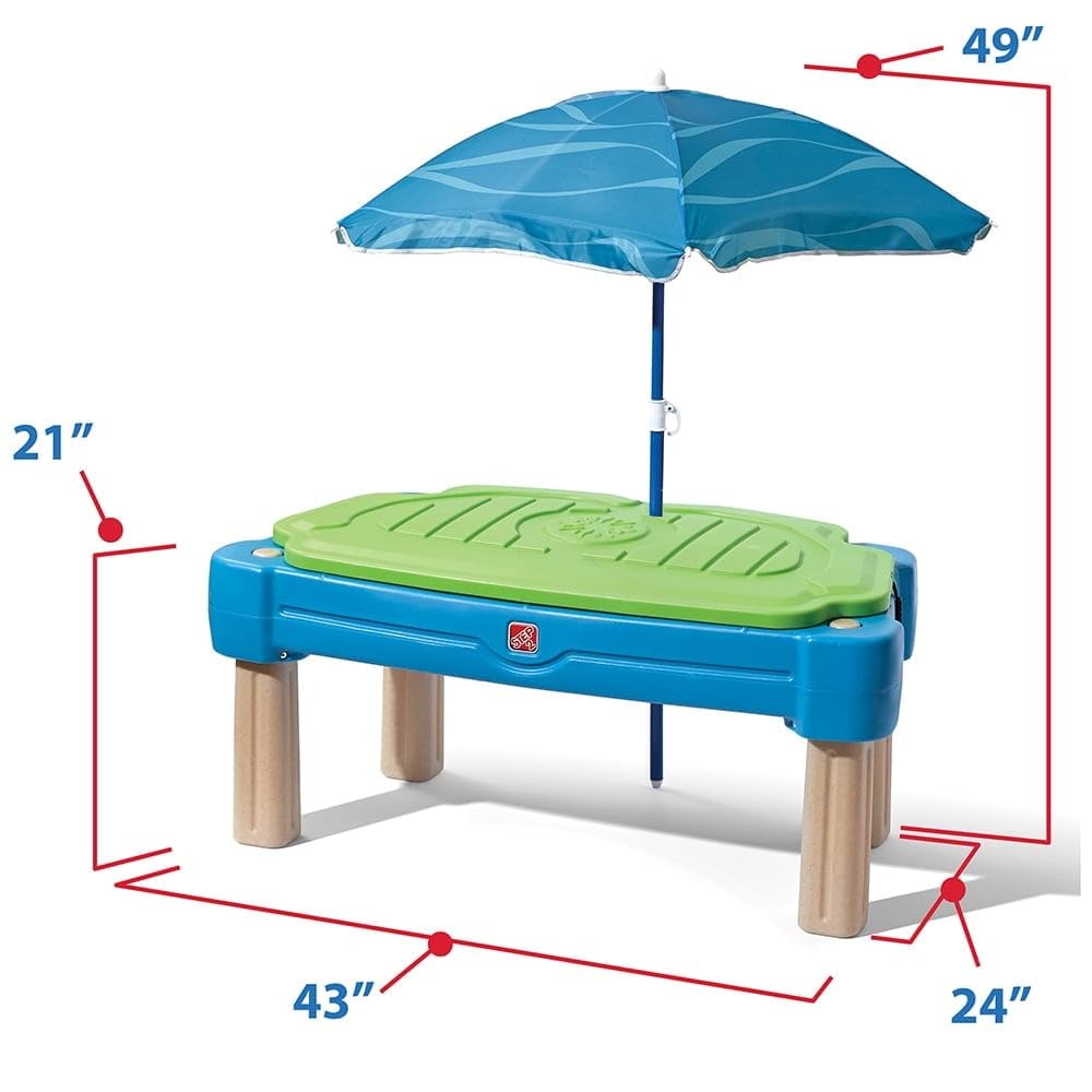 Toddler Sandbox Water Table Cover and Umbrella - Diamond Home USA