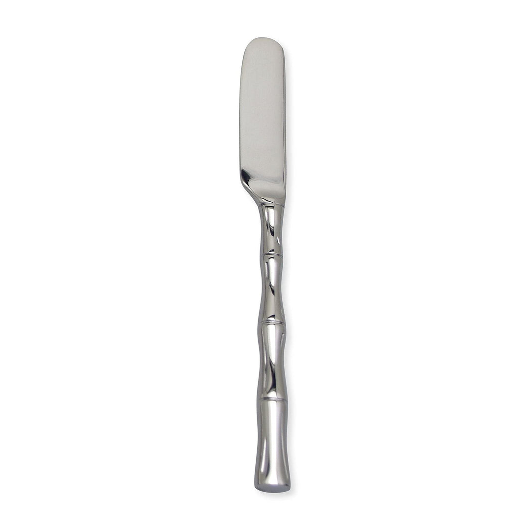 6-piece 18/8 Stainless Steel Butter Spreader Set With Bamboo Style Handle Silver - Diamond Home USA