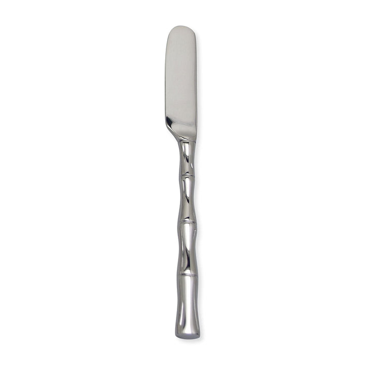 6-piece 18/8 Stainless Steel Butter Spreader Set With Bamboo Style Handle Silver - Diamond Home USA