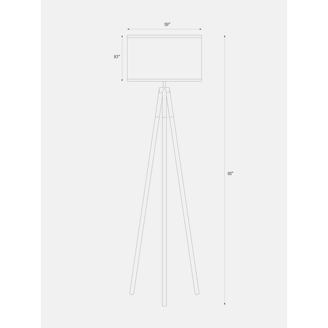 Led Floor Lamp Brass. Brass Mid-Century Modern Bulbs Included Energy Efficient - Diamond Home USA