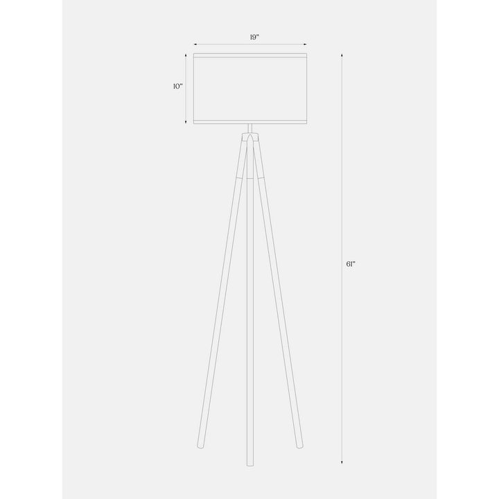 Led Floor Lamp Brass. Brass Mid-Century Modern Bulbs Included Energy Efficient - Diamond Home USA