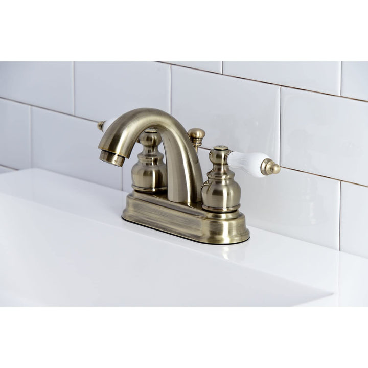Kingston ass KB5612PL Restoration 4-Inch Centerset Lavatory Faucet Polished