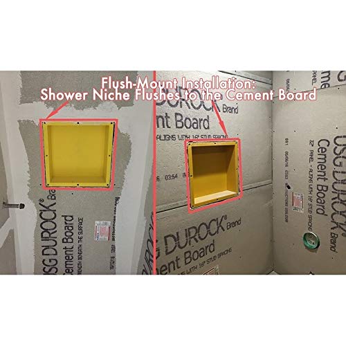 Ready for Tile Waterproof Leak Proof 16" X 20" Square Bathroom Recessed Shower - - Diamond Home USA
