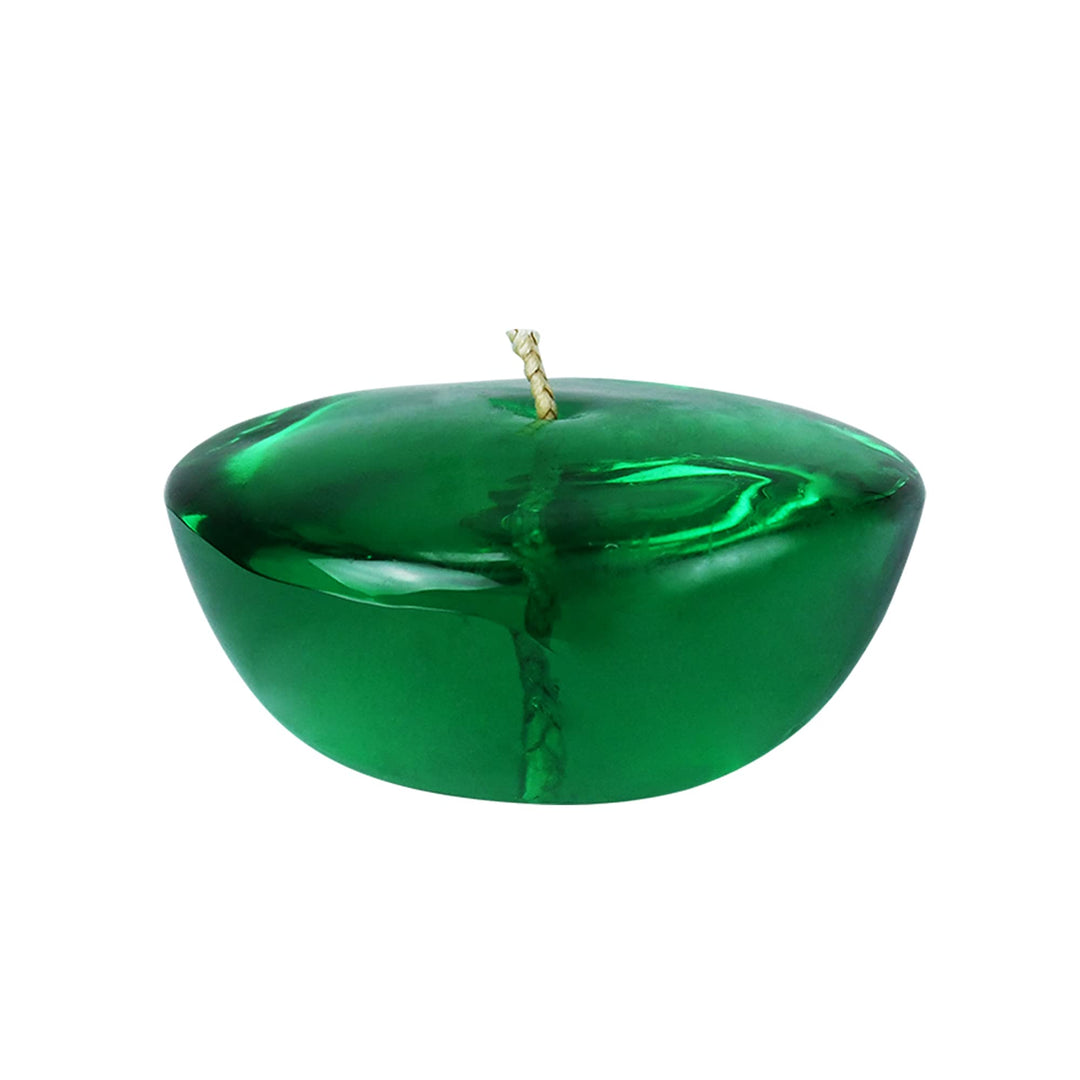 Zest Candle 3 Inch Clear Hunter Green Gel Floating Candles 6 Count