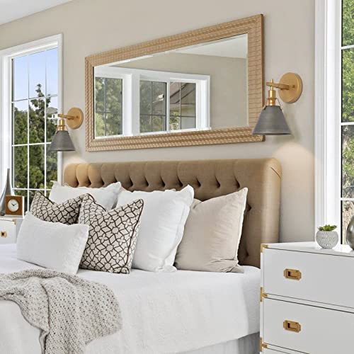 Set of 2 Modern Wall Sconces Bathroom Vanity Lights with Silver Metal Cage 6'' L - Diamond Home USA