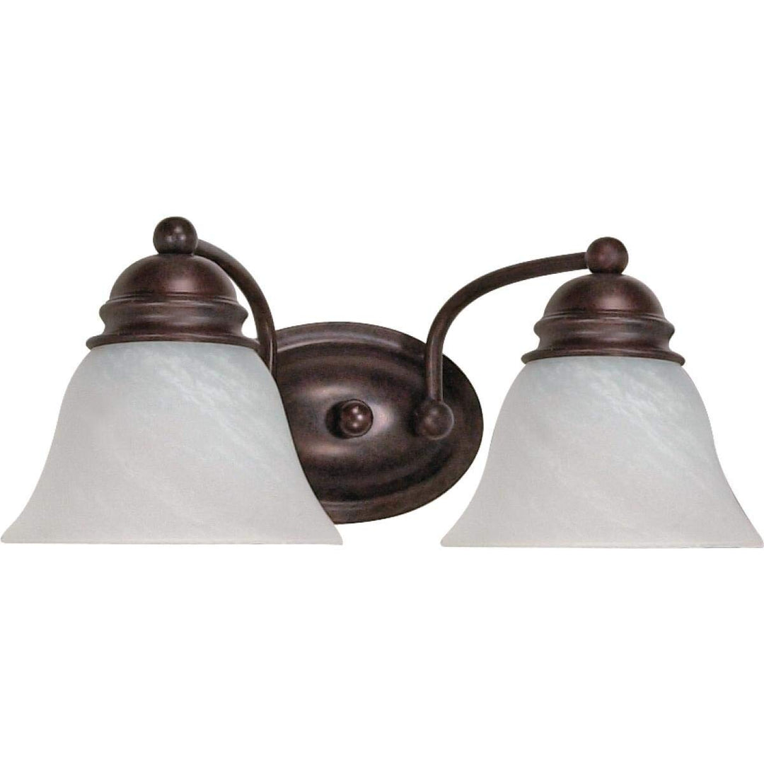 Empire 2 Light 15 in. Vanity Brown Transitional Metal Bronze Includes Hardware