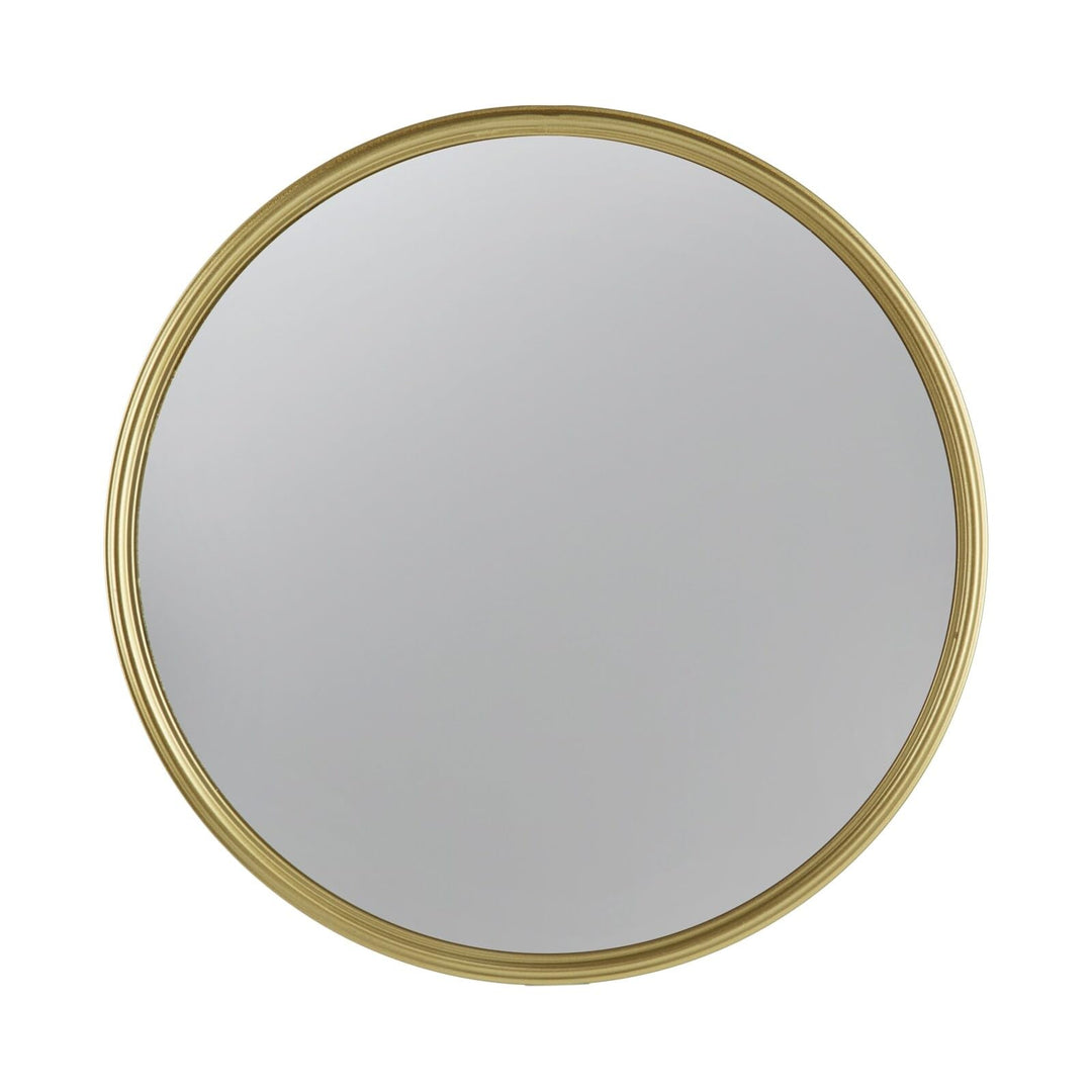 Gold Round Mirror Circle with Iron Frame for Living Room Bedroom Vanity Entryway - Diamond Home USA