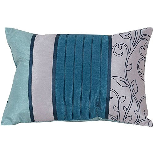 Juliana 7-Piece Bedding Comforter Set Teal Silver King Size