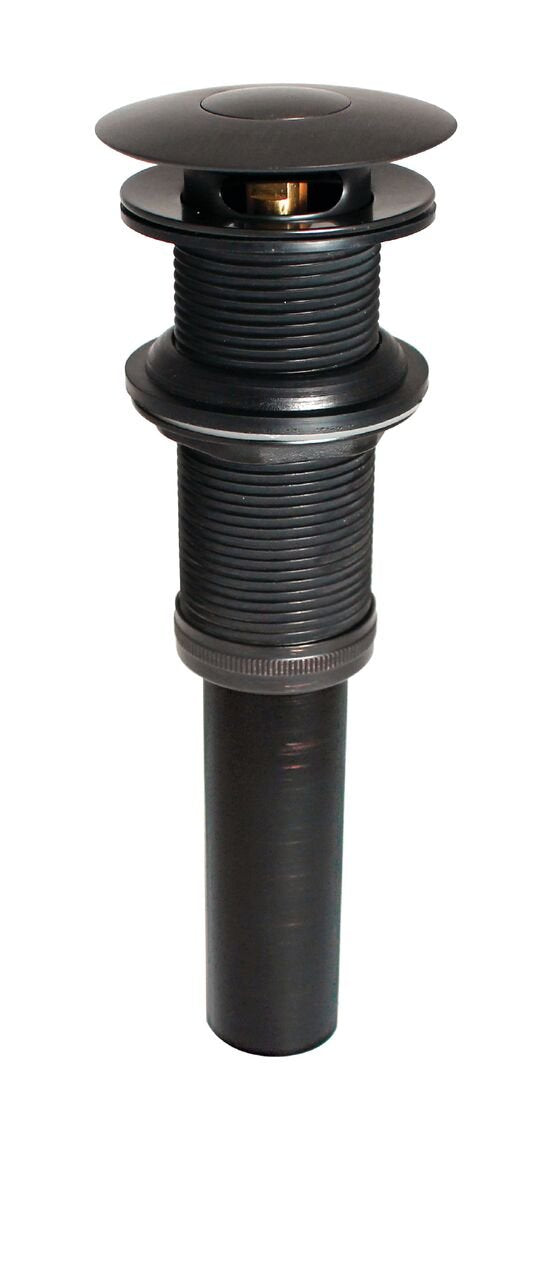 Keeney K820-76BRZ Universal Push Button Bathroom Sink Drain Without verflow -