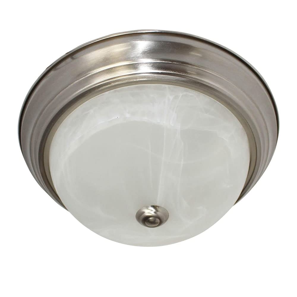 Led Flush Mount Ceiling Light 15" d X 5.75" h Brushed Nickel Modern Contemporary - Diamond Home USA