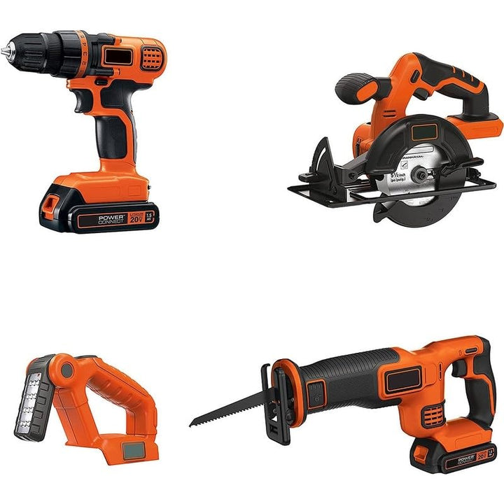 Power Tool Combo Kit Orange Plastic Rust Resistant