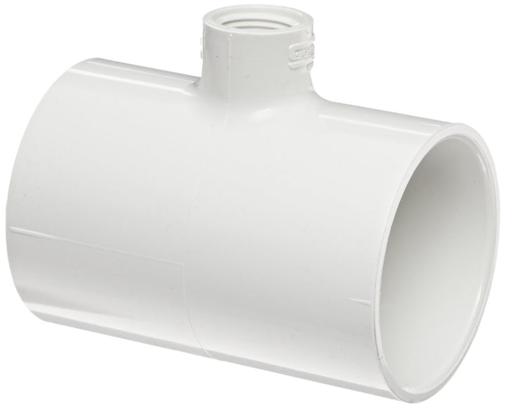 Spears 402 Series PVC Pipe Fitting Tee Schedule 40 White 3" Socket x 3/4" NPT