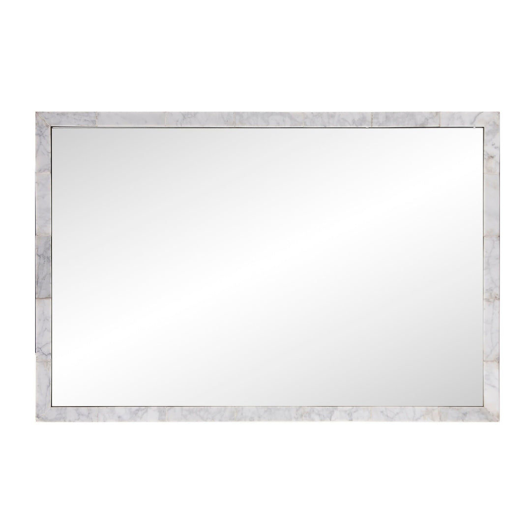Marble Vanity Mirror 20 X 30 1 White Hooks Included - Diamond Home USA