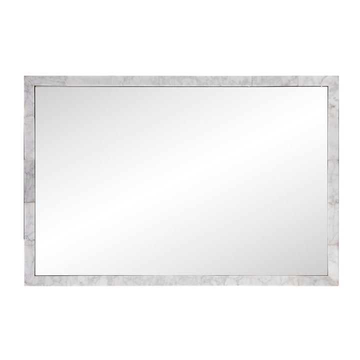 Marble Vanity Mirror 20 X 30 1 White Hooks Included - Diamond Home USA