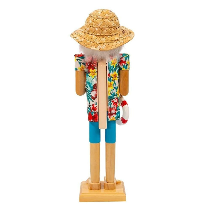 15-inch Beach Santa Nutcracker Multicolored - Diamond Home USA