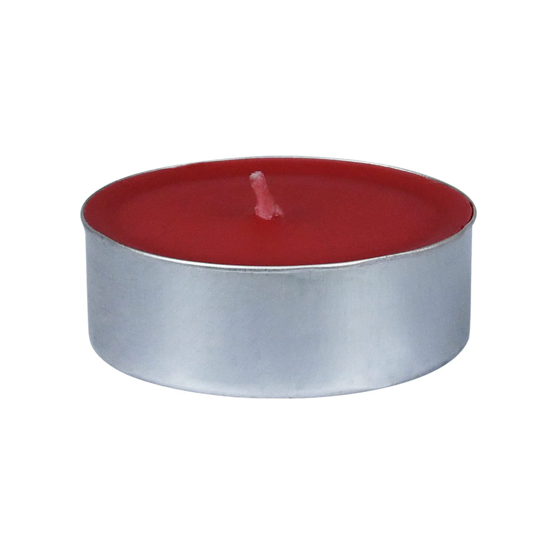 Zest Candle 12-Piece Tin Cups Tealight Candles Mega Oversized Red s