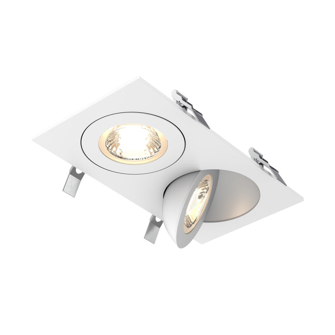 Pivot Duo 4 Inch Flat Recessed Led Light 5cct White Modern Contemporary Glass - Diamond Home USA