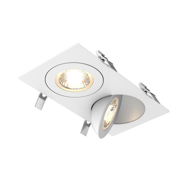 Pivot Duo 4 Inch Flat Recessed Led Light 5cct White Modern Contemporary Glass - Diamond Home USA