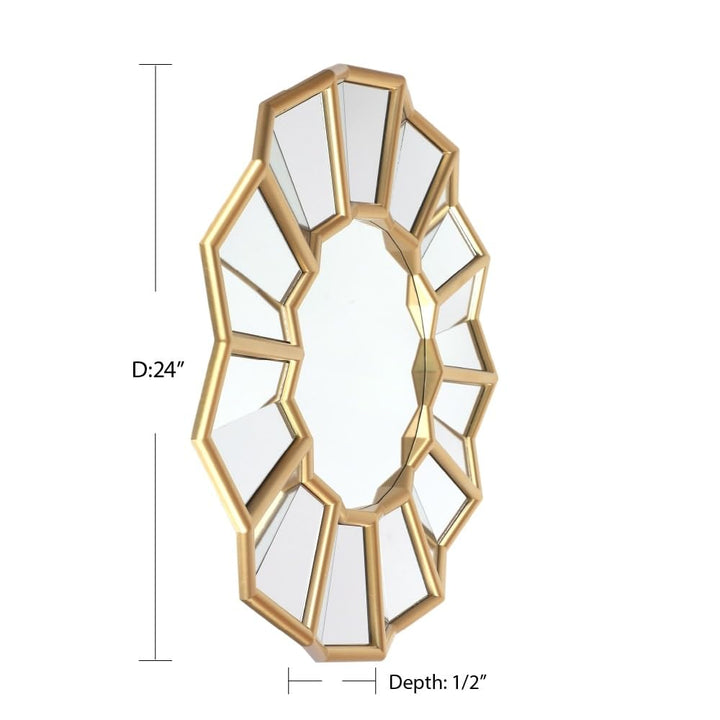 Round Wall Mirror Gold - Diamond Home USA