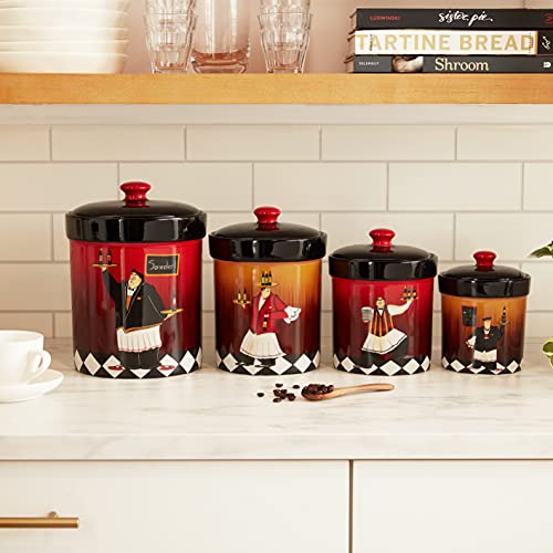 Certified International Bistro 4-Piece Canister Set - Diamond Home USA