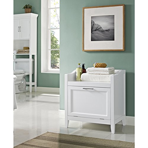 Floor Cabinet White|Hamper Bench Pure White
