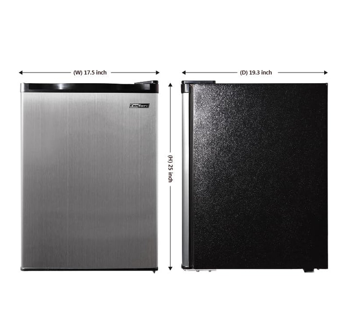 Conserv 18in STAINLESS Compact Mini Refrigerator 2.6cf Reversible Door 110V - Diamond Home USA