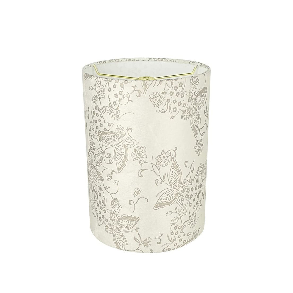 Drum (Cylinder) Shape Spider Construction Lamp Shade In Off White (8" X 8" - Diamond Home USA
