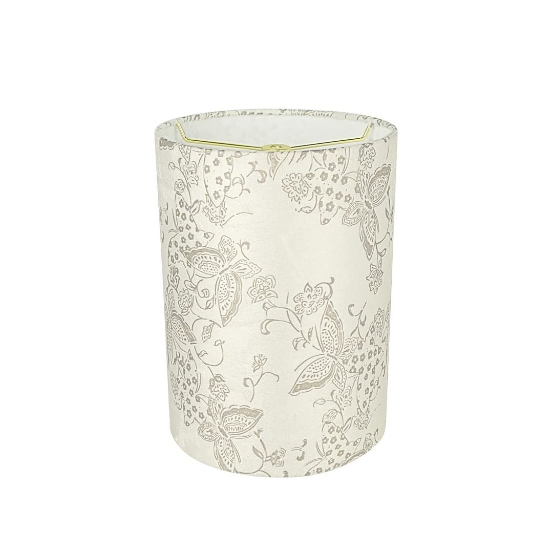 Drum (Cylinder) Shape Spider Construction Lamp Shade In Off White (8" X 8" - Diamond Home USA