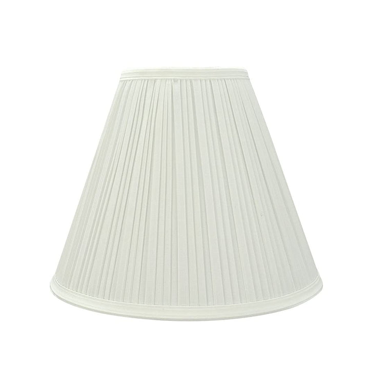 Off White Pleated Empire Shape Uno Construction Lamp Shade (5"x11-1/2"x9-1/2")