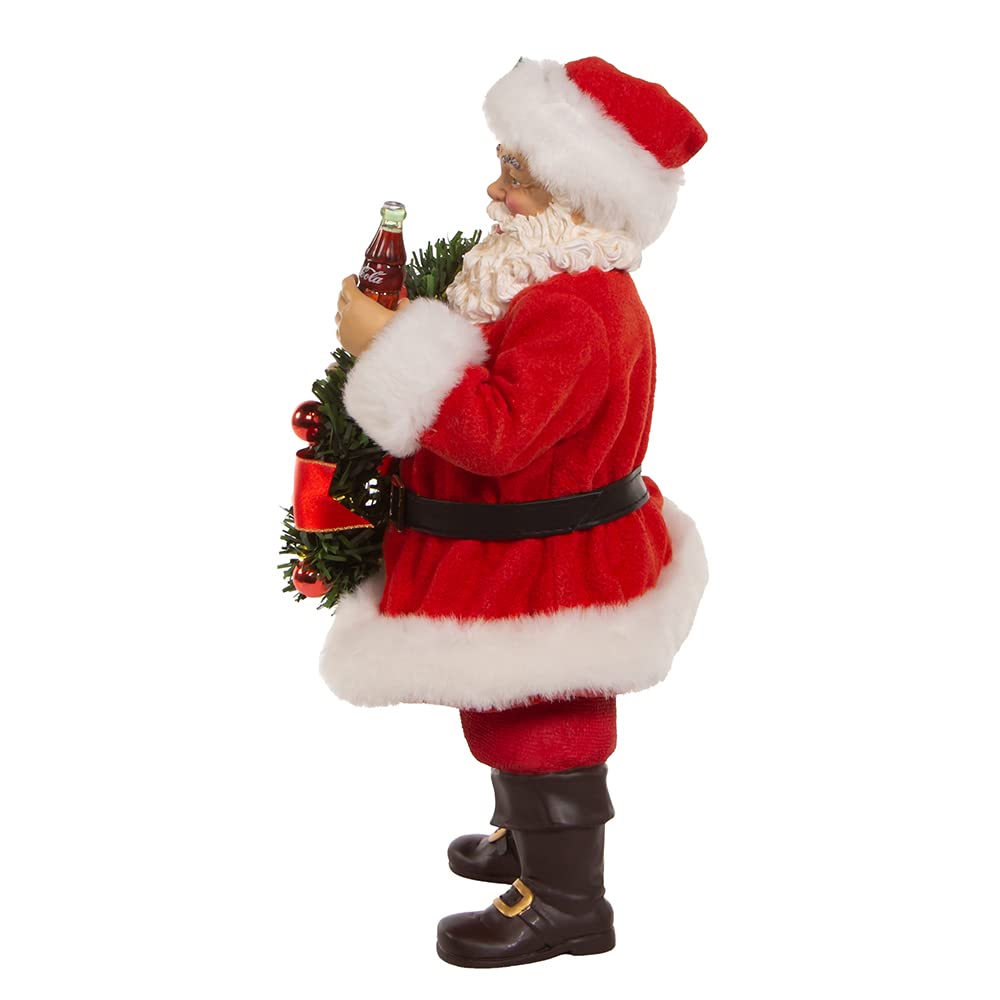 Kurt Adler 10.5-Inch Fabriché™ Coca-Cola® Battery Operated Santa with Lighted - Diamond Home USA