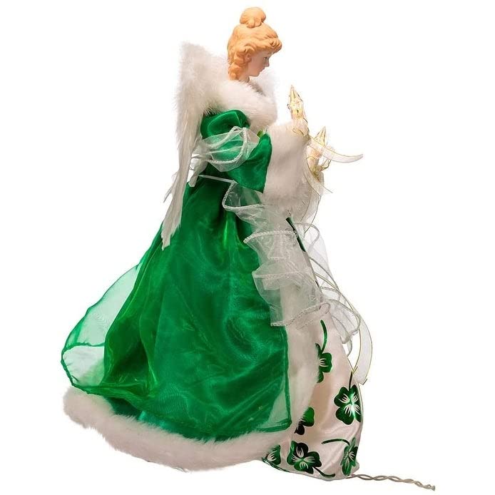 16-inch Ul 10-Light Irish Angel Treetop 16" - Diamond Home USA