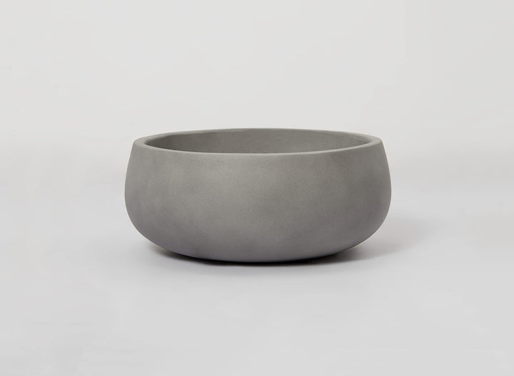 CraftandForm Indoor/Outdoor Large Nordic Minimalist Light Cement/Concrete 7 In. H x 17 In. W x 17 In. L - Cement Grey