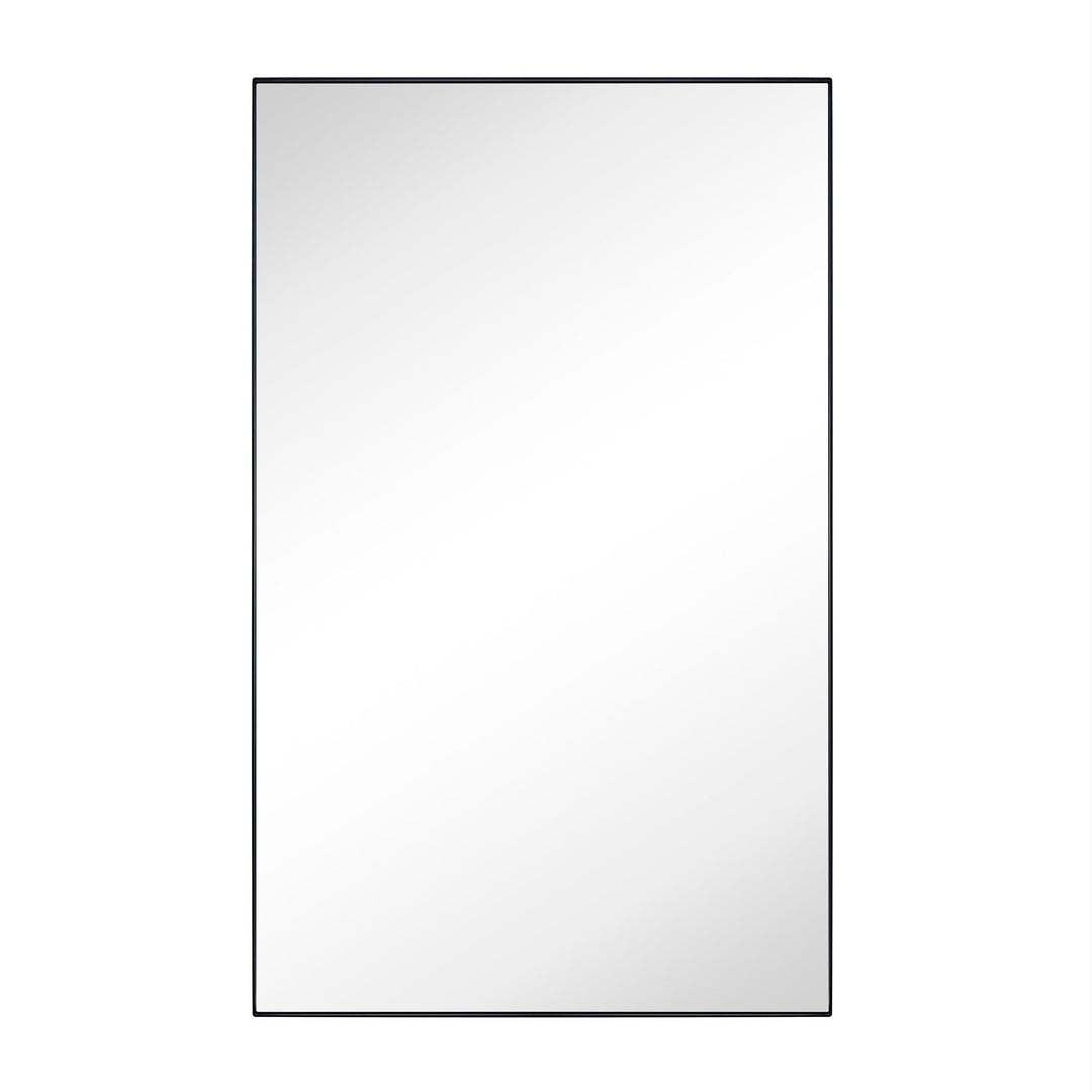 Black Surface and Recessed Mount Squared Rectangle Medicine Cabinet with - Diamond Home USA