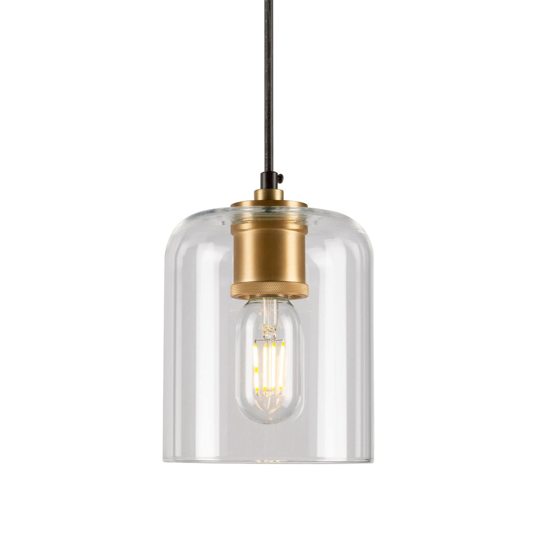 1-Light Black and Soft Gold Wall Sconce with Clear Glass Modern Contemporary - Diamond Home USA