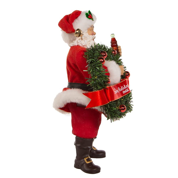Kurt Adler 10.5-Inch Fabriché™ Coca-Cola® Battery Operated Santa with Lighted - Diamond Home USA