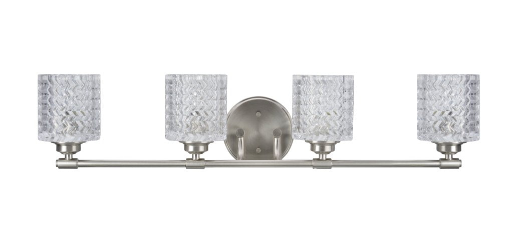 Aspen Creative 62059 Four-Light Metal Bathroom Vanity Wall Light Fixture 31 1/2"