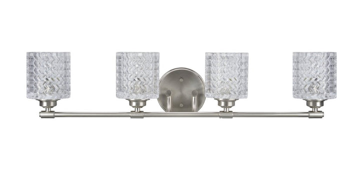 Aspen Creative 62059 Four-Light Metal Bathroom Vanity Wall Light Fixture 31 1/2"