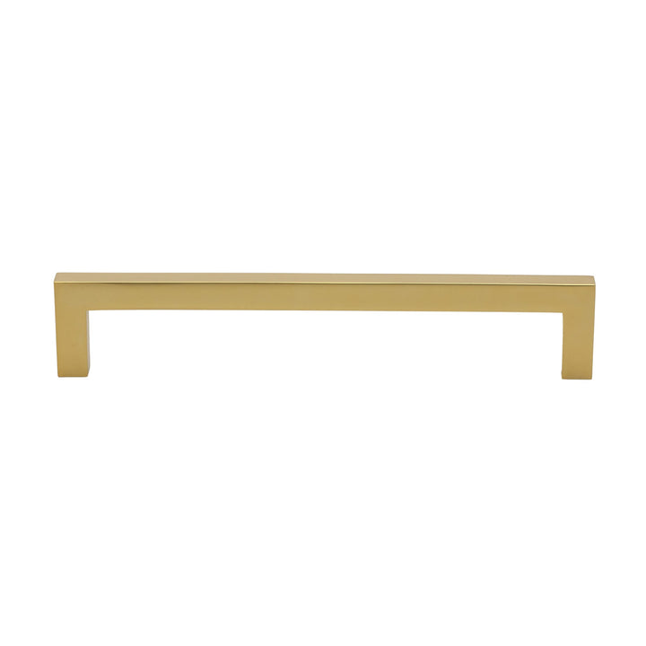 GlideRite Brass Gold Solid Square Cabinet Bar Pulls 6-5/16 in. Center Pack of 10