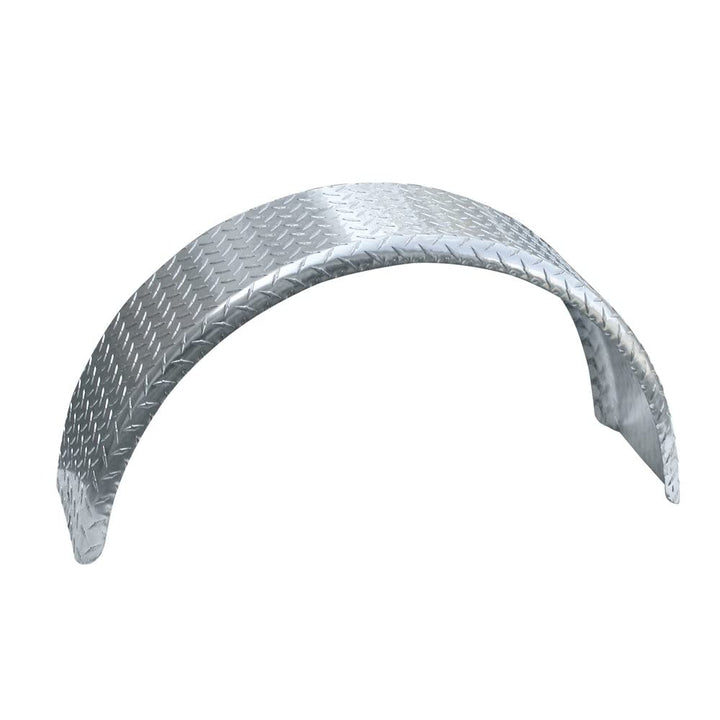 Trailer Fenders Single Axle - Diamond Plated - Aluminum Trailer Fender -