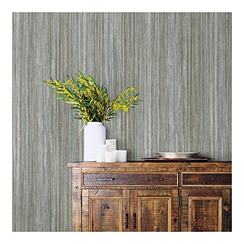 Multicolor Stripe Texture Wallpaper 21 X Blue Traditional Washable - Diamond Home USA