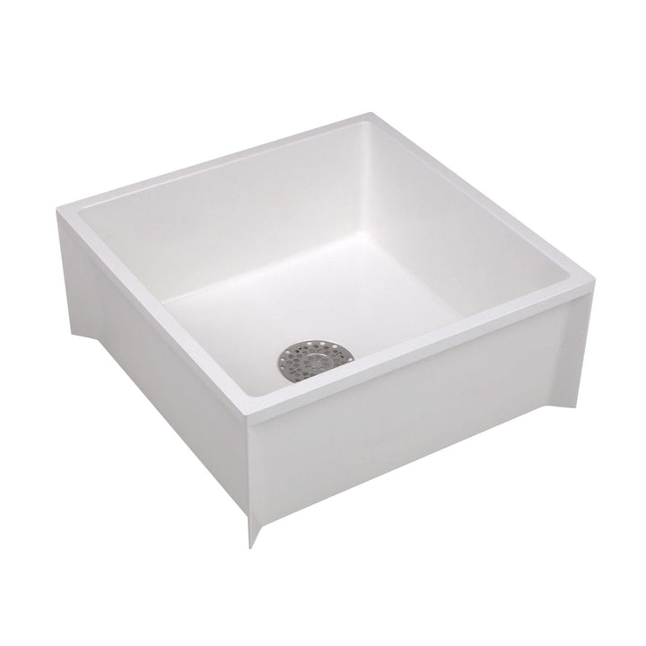 Mustee 63Mmop Sink Colorfast Marbleized Finish White