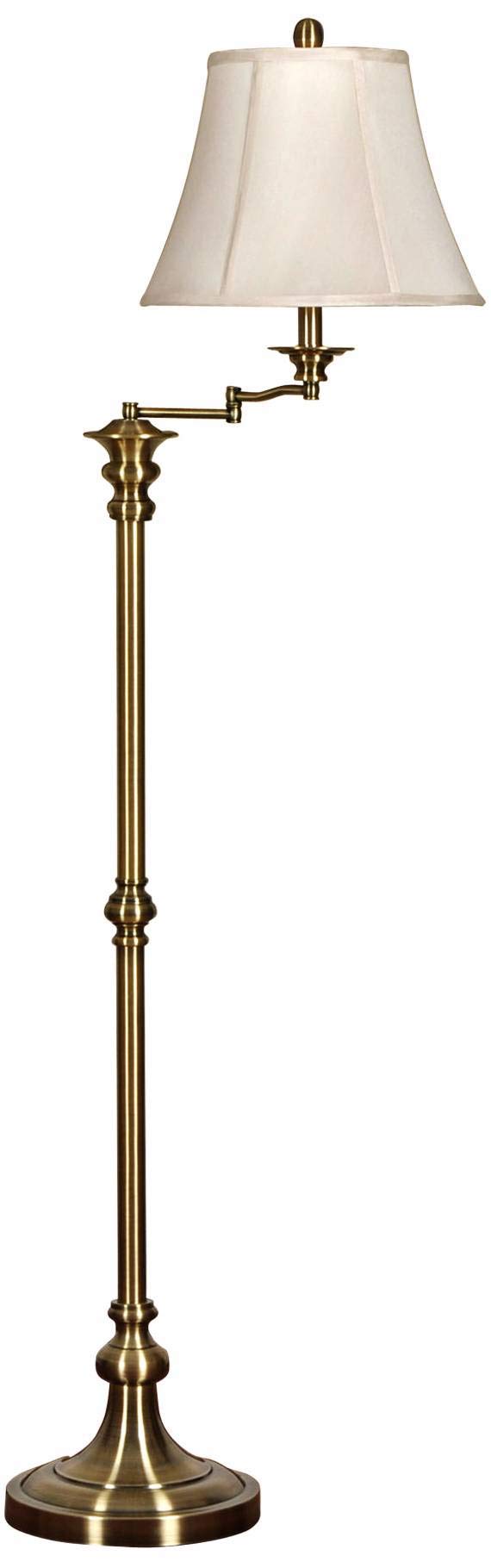 Nora Antique Brass Swing Arm Floor Lamp - Diamond Home USA