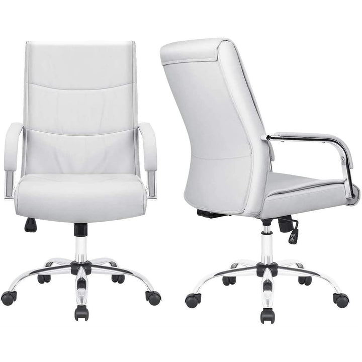 High Back Office Desk Chair Task Conference White Modern Contemporary - Diamond Home USA